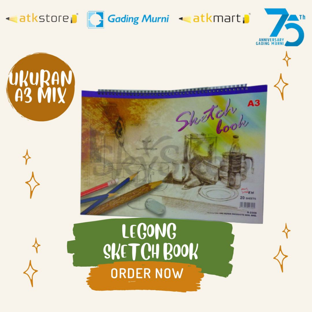 

Legong Sketch Book Spiral Ukuran A3 Mix