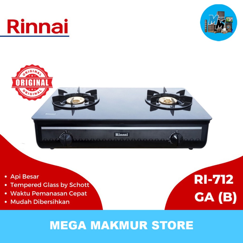Rinnai Kompor 2 Tungku RI-712 GA (B)