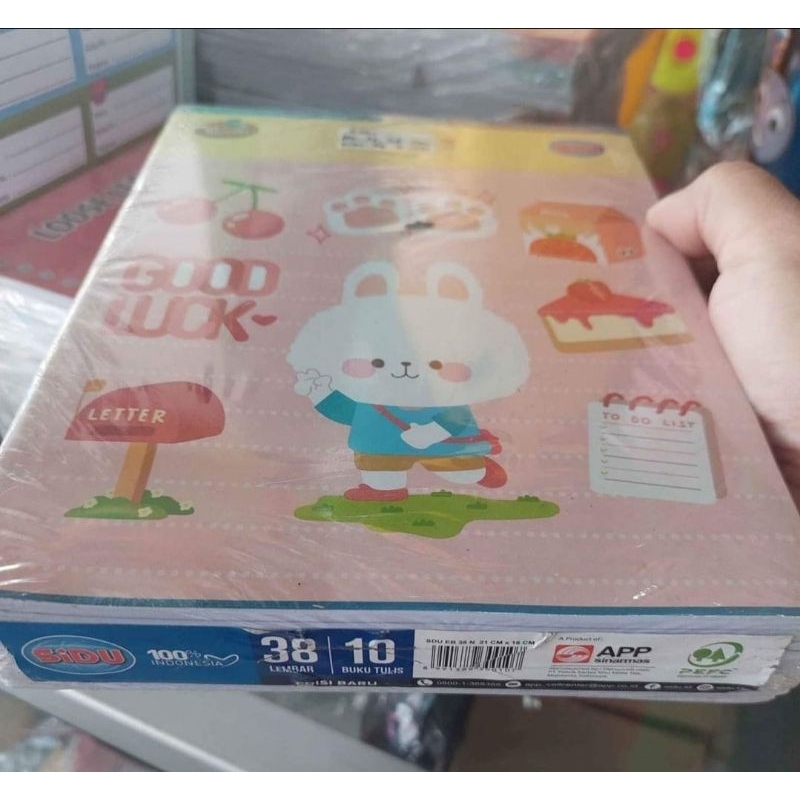 

paket 3 pack Sidu buku tulis isi 38 lembar. per pack 10pcs