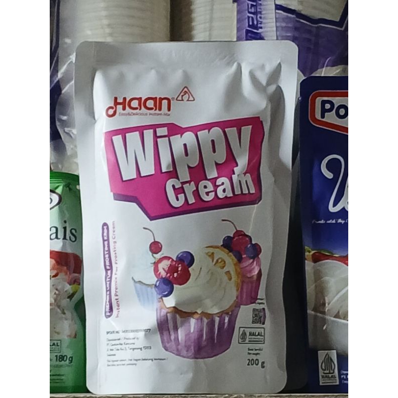 

wippy cream haan 200 gr pouch