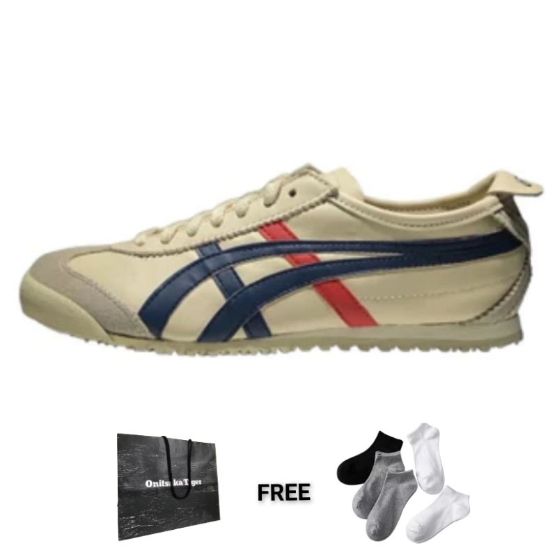 Sepatu onitsuka tiger Mexico 66 indo cream navy red original