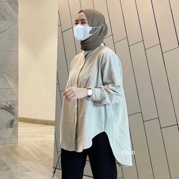 KEMEJA LINEN OVERSIZED SHIRT / OLIVIA SHIRT POLOS / OVERSIZED SHIRT LINEN