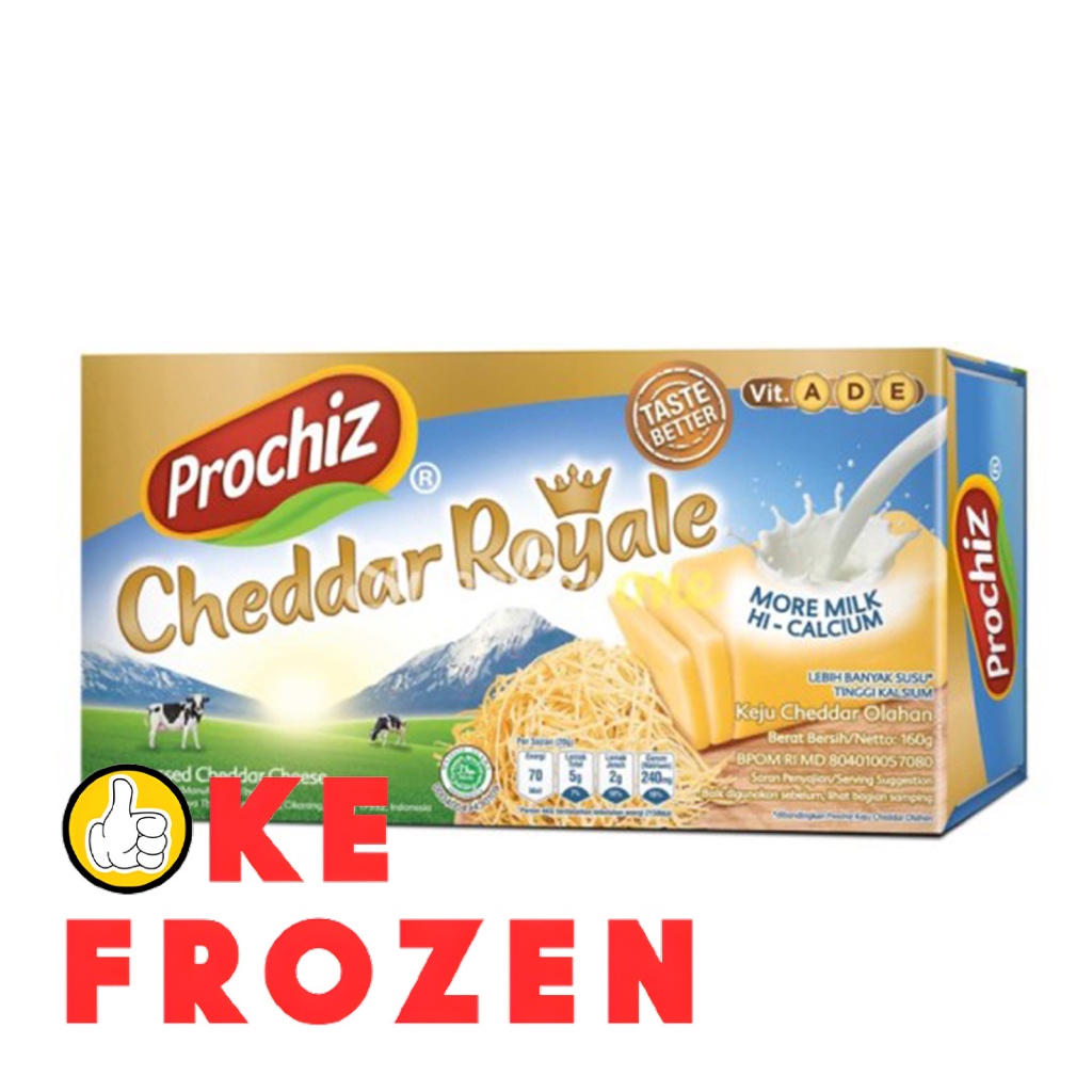 

PROCHIZ CHEDDAR ROYALE 160GR / KEJU CHEDDAR OLAHAN ROYAL 160GR