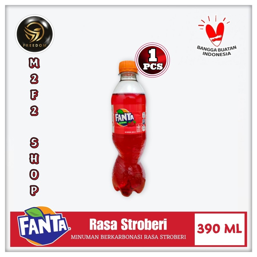 

Fanta Stroberi | Merah Minuman Bersoda Botol Plastik Pet - 390 ml (Kemasan Satuan)