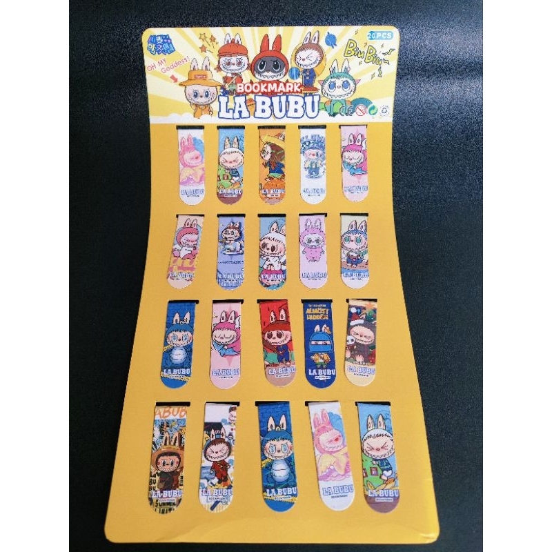 

BookMark Penjepit Kertas Pembatas Penanda Halaman Buku Magnet Motif Labubu