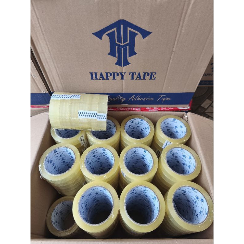 

Isolasi / Selotip 24mm x 100yard Lem 45 Micron - Happy Tape ( 1 Dus )