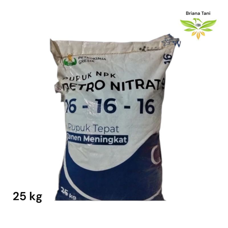 ￼Karungan Petro Nitrat 25kg Pupuk NPK 16 16 16 Untuk Semua Jenis Tanaman Petrokimia Gresik Mutiara 1