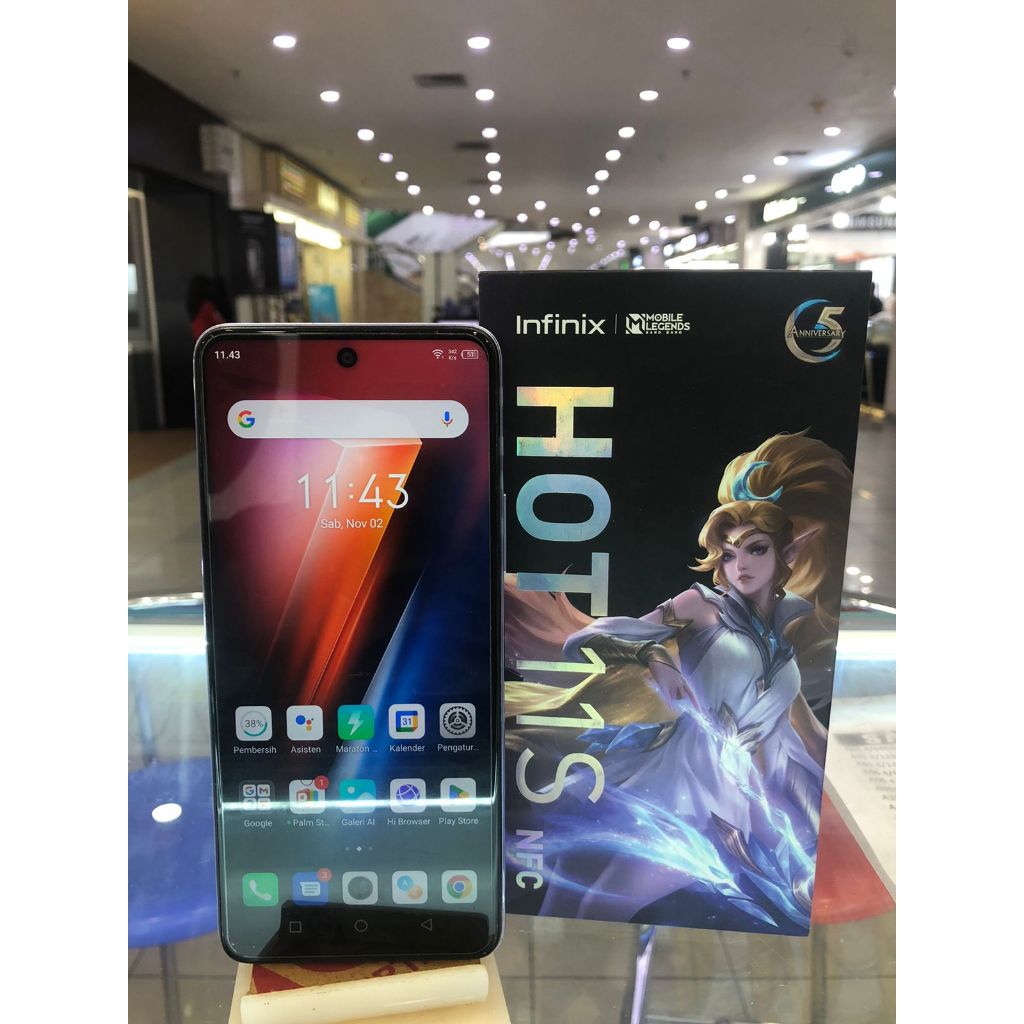 INFINIX HOT 11S NFC 4/64GB SECOND SEKEN BEKAS RAM 4 INTERNAL 64