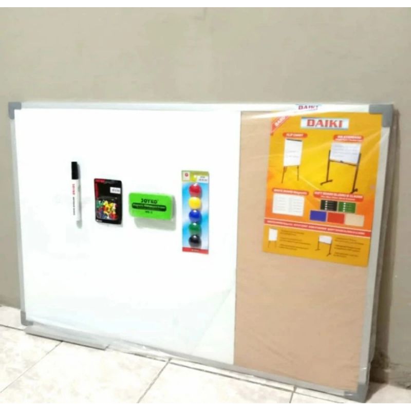 

DAIKI White board / Soft board Single face Magnetic Gantung uk 45 x 60 cm / 50 x 70 cm.