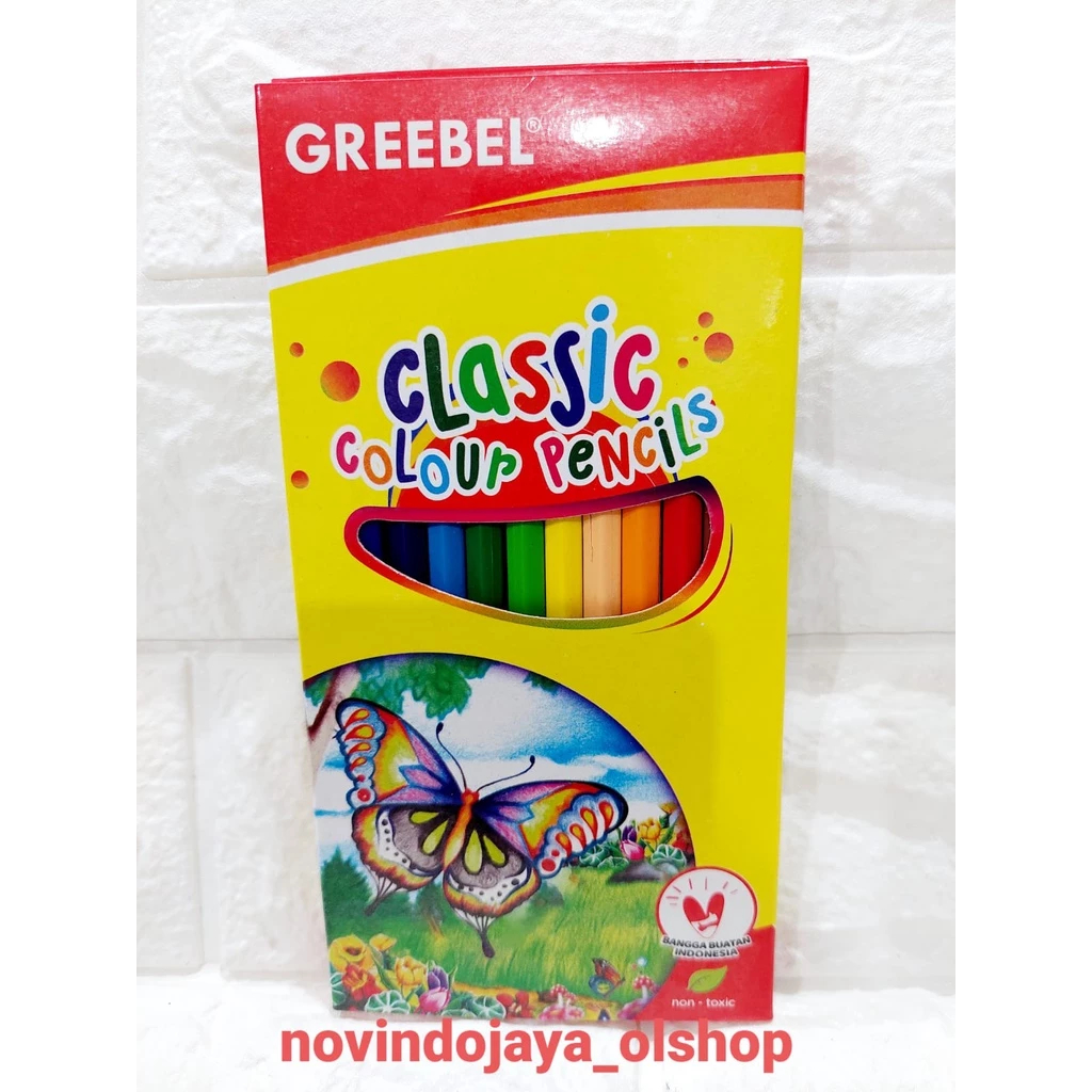 

Pensil Warna Greebel Panjang 24,12 warna Warna Classic & 12 warna pendek