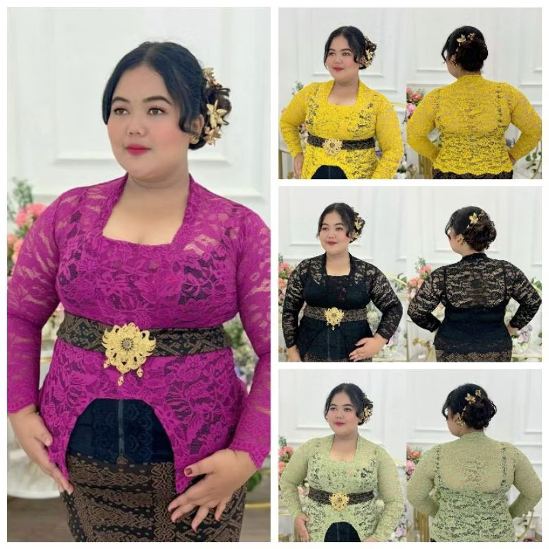 Kebaya/atasan Bali Sofia kutu baru jumbo Ld 120-130cm