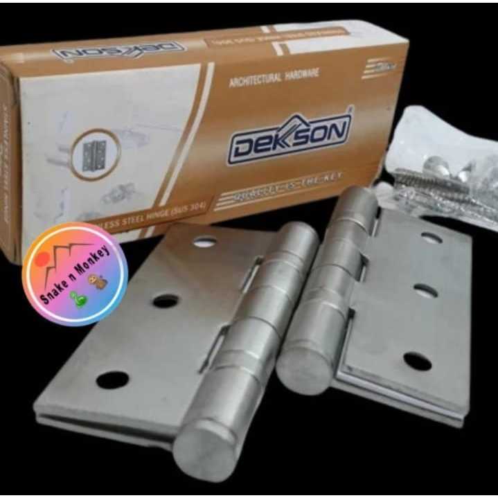 Engsel Pintu Jendela Merk DEKSON Deluxe 3" Stainless Steel (SUS 304)