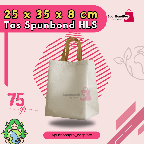 

TAS SPUNBOND HANDLE LIPAT SAMPING (HLS) 30X40X10 CM 75GR POLOS UNTUK TAS SOUVENIR, SYUKURAN, MENGENANG, PROMOSI, BANSOS,DLL