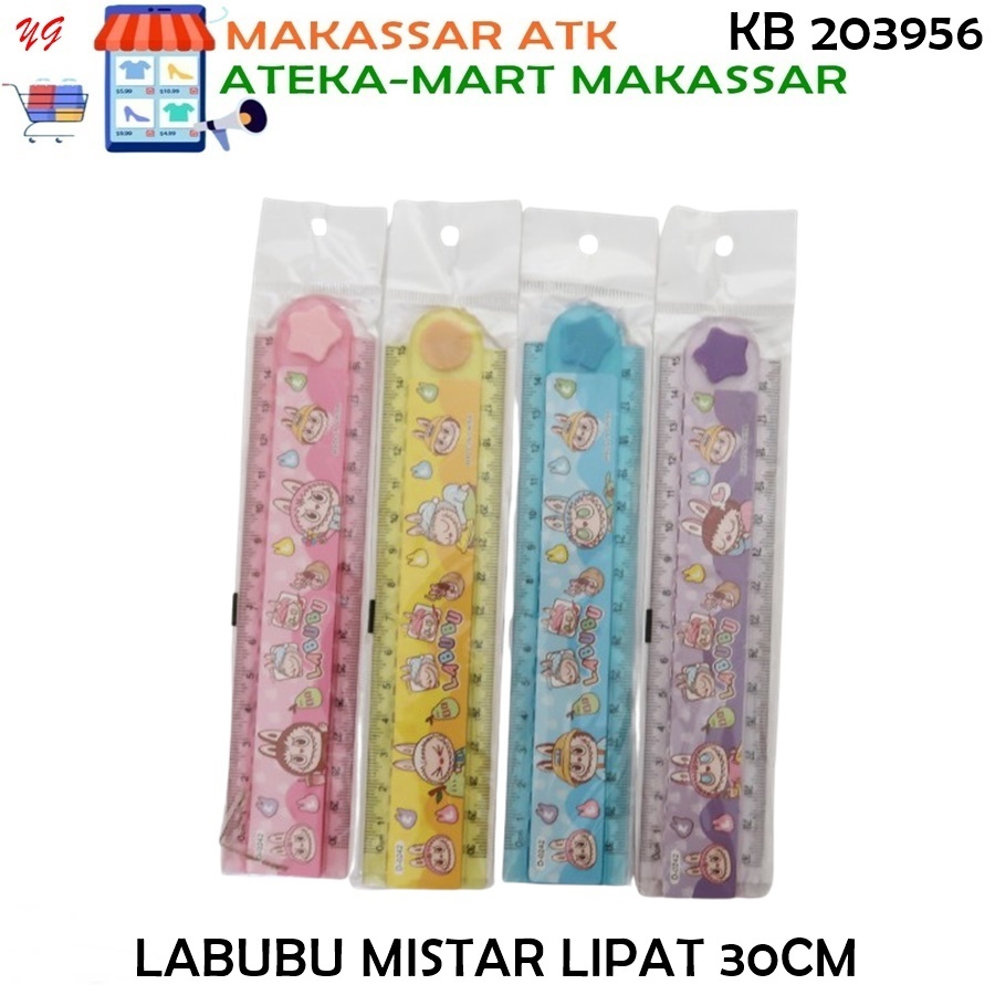 

[1 PCS] LABUBU MISTAR LIPAT 30CM PENGGARIS KARAKTER