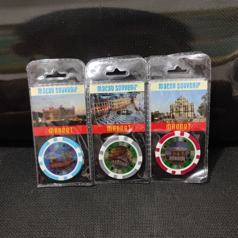 Souvenir Magnet Koin Coin Chip Macau 2