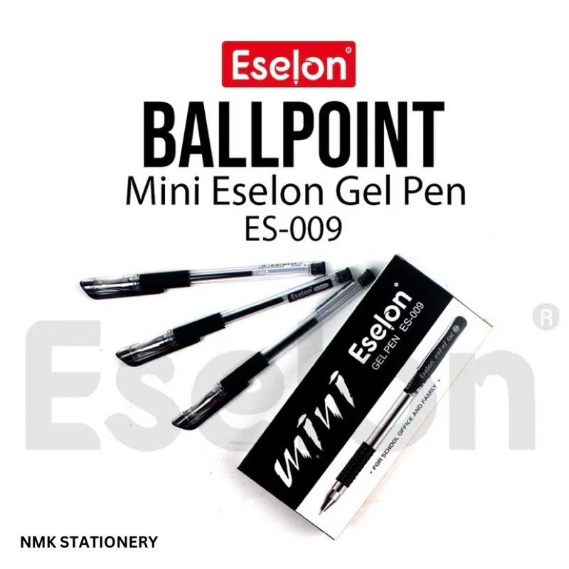 

Pulpen Gel/ Pena Gel/Ballpoint Gel Mini Eselon ES-009 isi 12 pcs