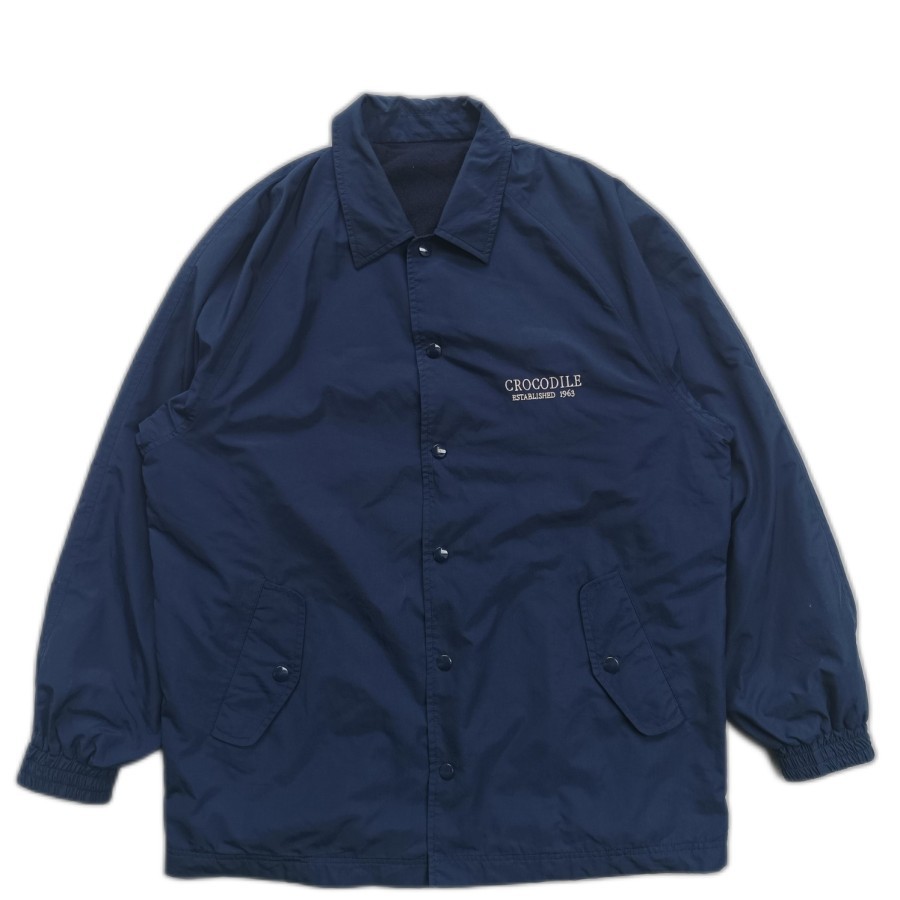 jaket vintage crocodille coach jacket nylon navy casual