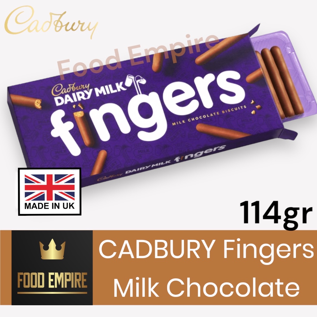 

CADBURY Dairy Milk Fingers 114 gr | Crisp Biscuits Covered with Milk Chocolate