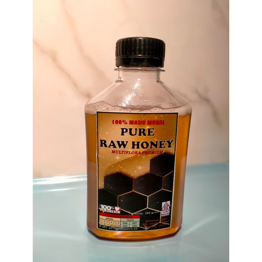 

Nan's Honey - Pure Raw Honey – Madu Murni 100 % - Multiflora Premium - 300 gram
