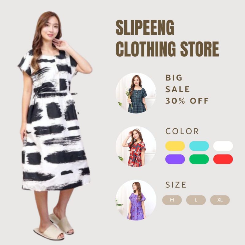 daster rayon premium wanita cewek cewe ibu ibu remaja busui polos zigzag macan tutul lucu elegan kan