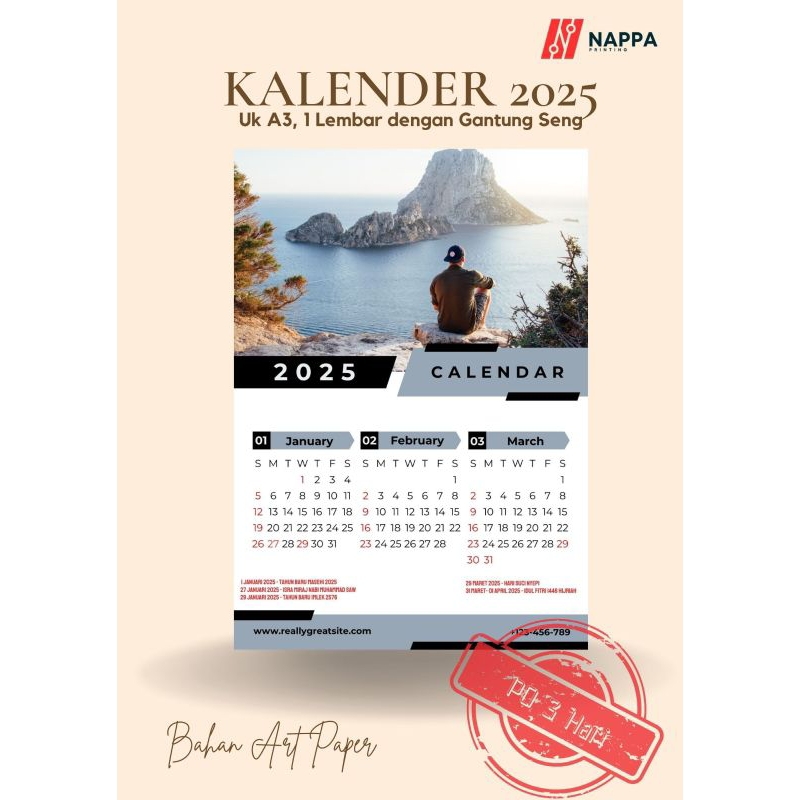 

KALENDER DINDING/CUSTOM/4 LEMBAR/A3