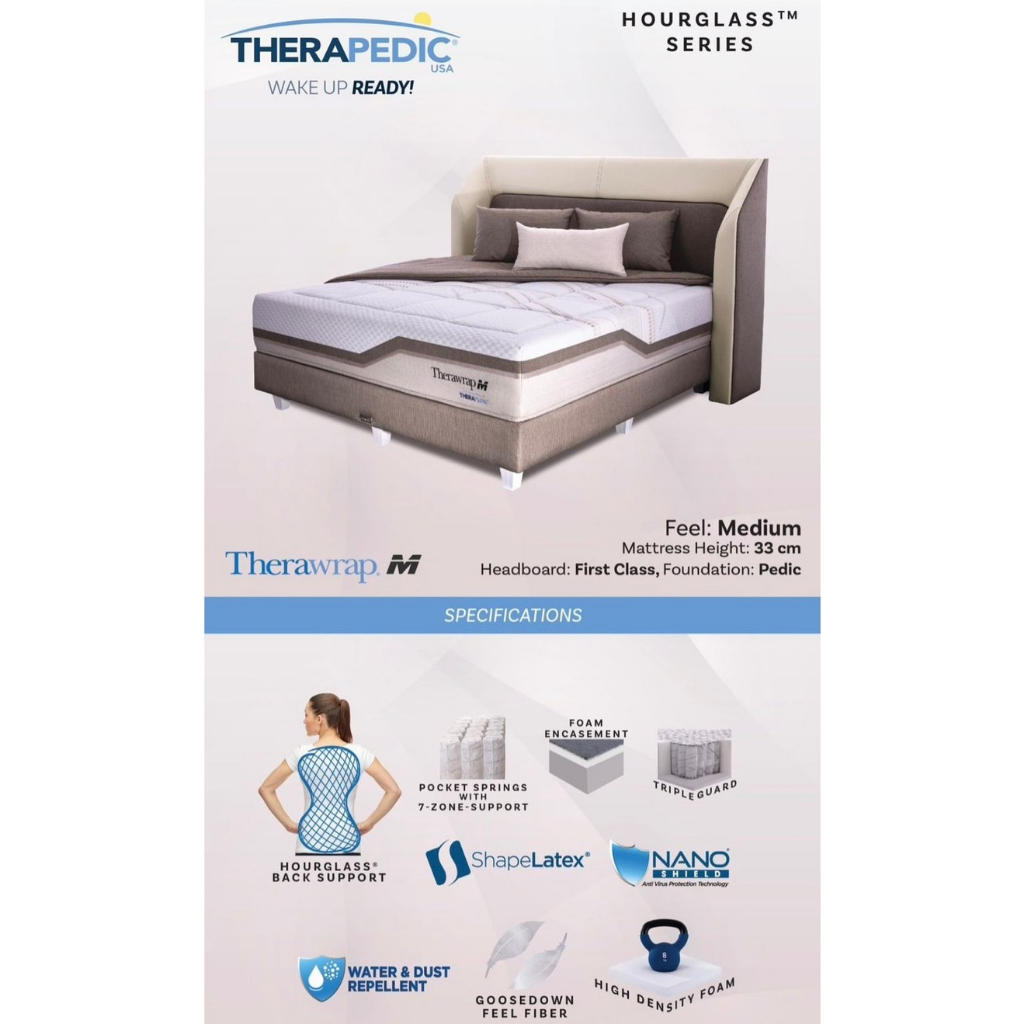 SPRINGBED SET / KASUR THERAPEDIC THERAWRAP M