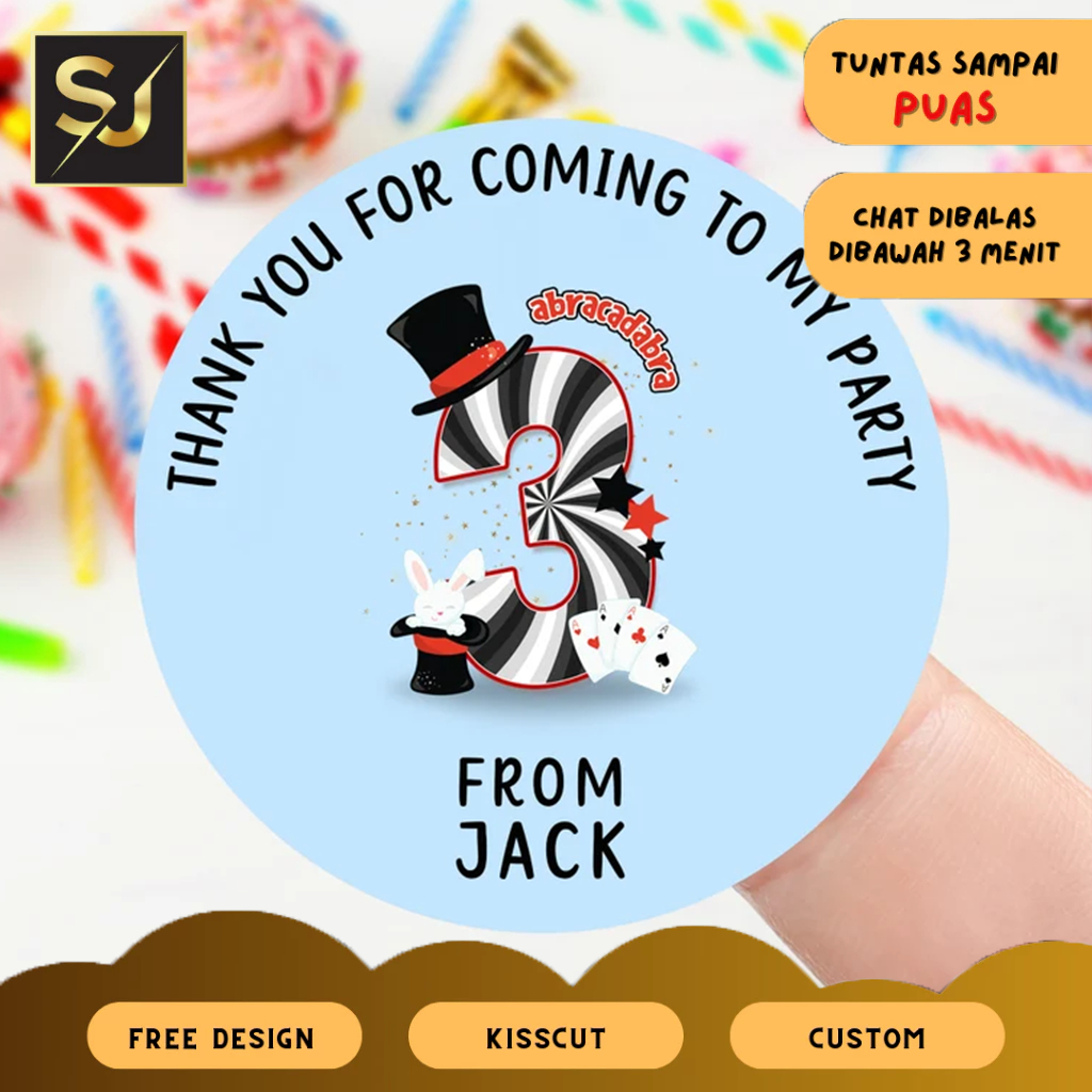 

Sticker Bulat Ulang Tahun Anak Stiker Ultah Free Design Template Birthday Sangjaya Chromo Boy Series