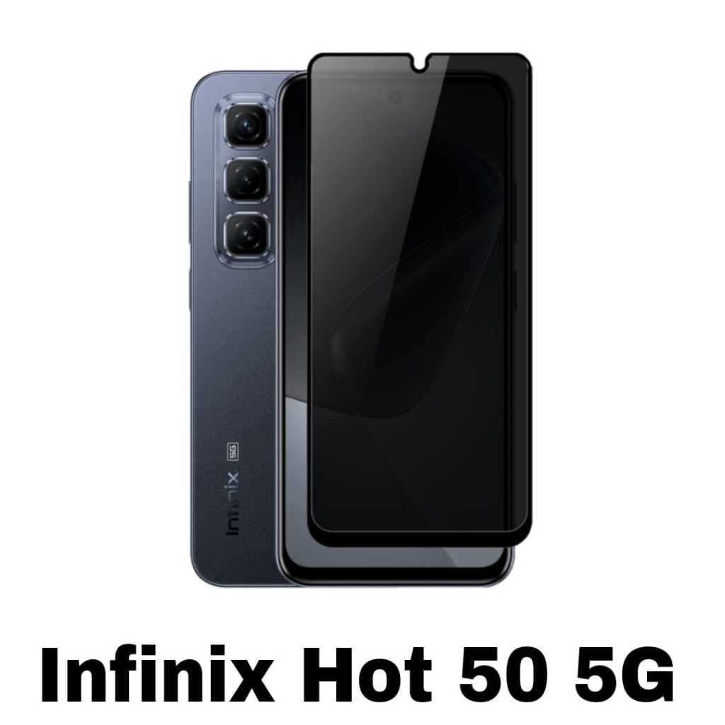 Tempered Glass Infinix 50 5G Anti Gores Privasi Anti-Spy Pelindung Layar