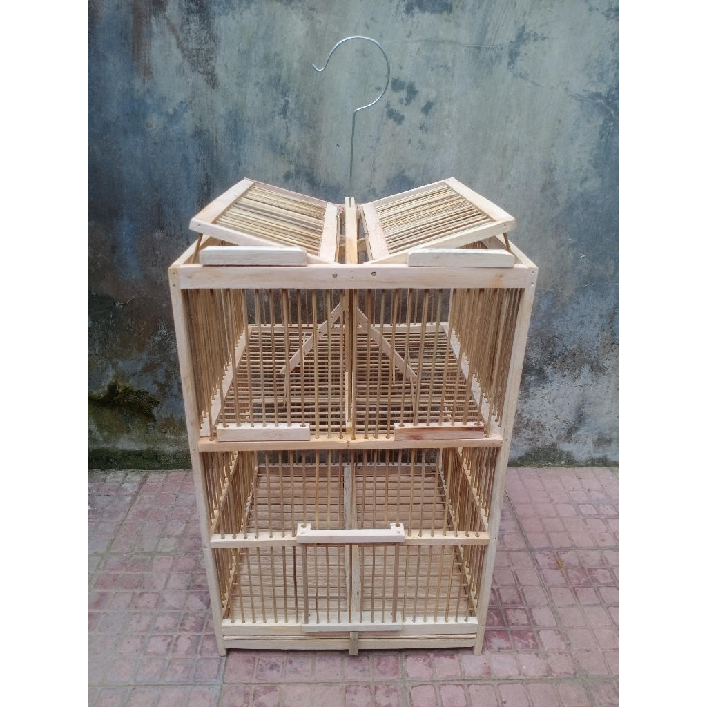Sangkar Jebakan Burung Otomatis Pakai Per | Sangkar Pikat Burung Model 2 Pintu Atas