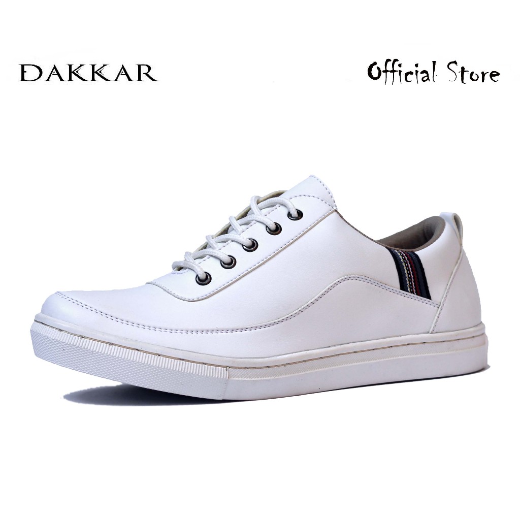 Dakkar Hector Full White - Sepatu Casual Sneakers Pria