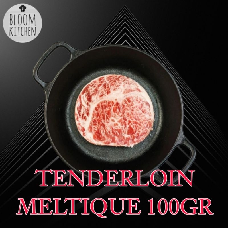 

BEEF TENDERLOIN WAGYU MELTIQUE STEAK AUS 100 gr PREMIUM / Daging HAS dalam Sapi - Steak Cut 100 gram