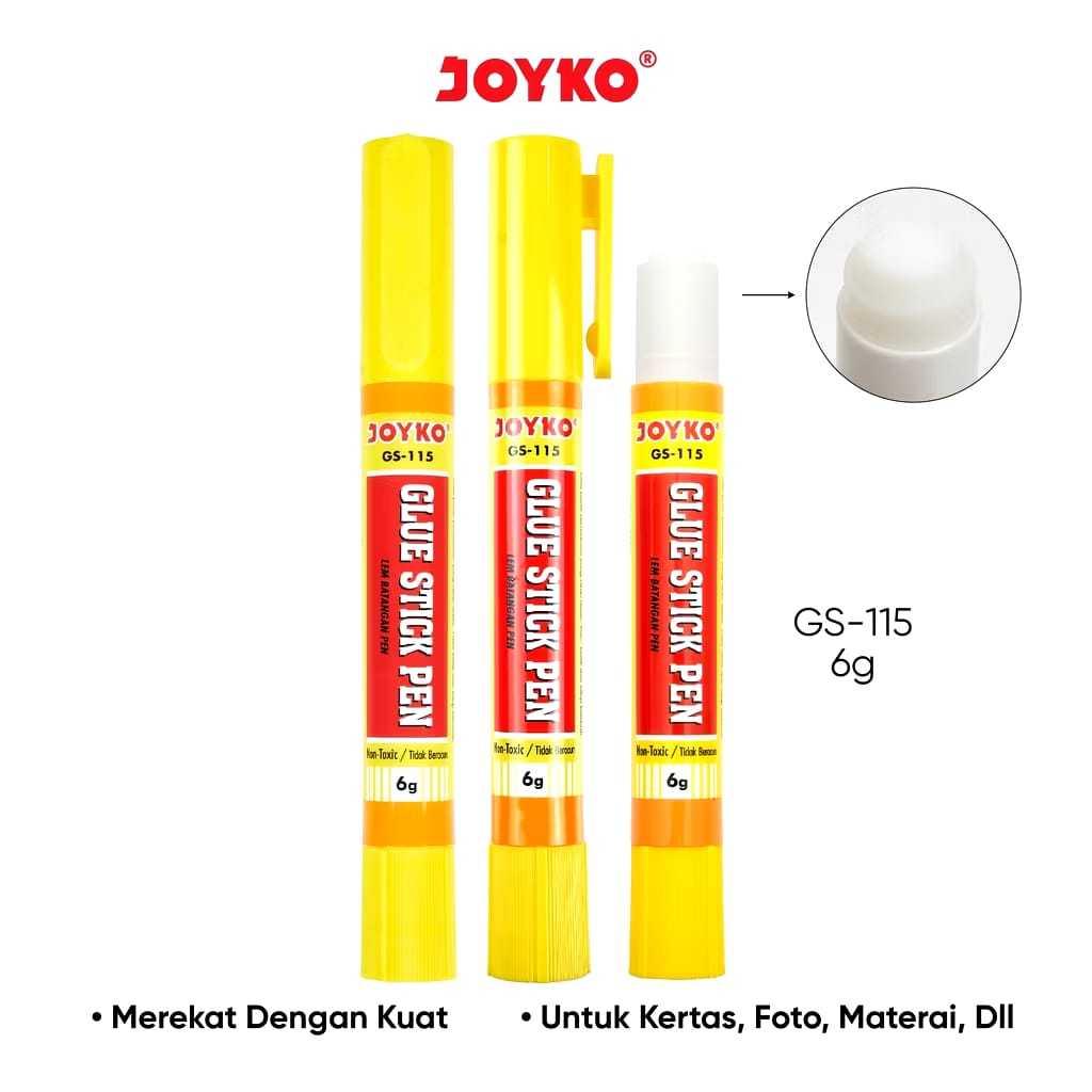 

Lem Batang Pen Glue Stick Pen Joyko GS-115 6gr
