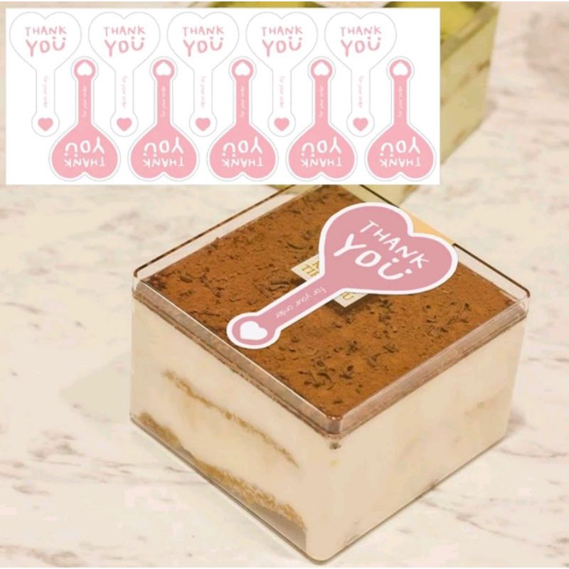 100 Pcs Stiker Thank You, Stiker Segel Box