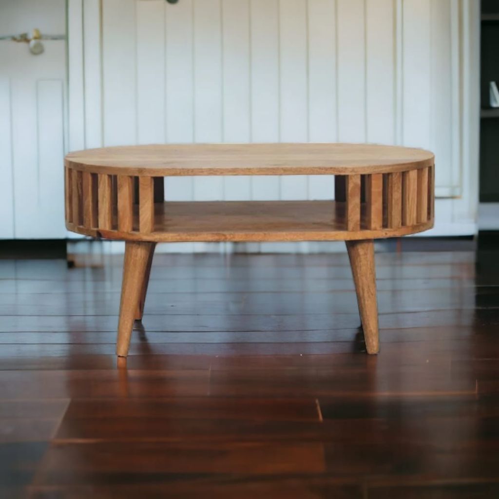 Meja Ruang Tamu Kayu Jati Model Retro - Meja Ruang Tamu Jati Modern Minimalis - Meja Ruang Tamu Kayu