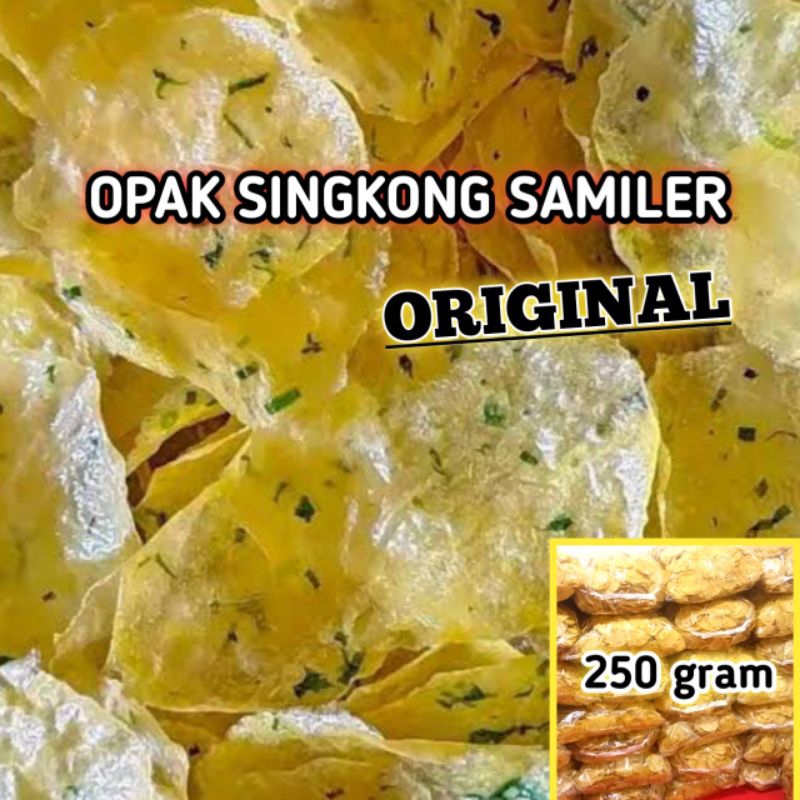 

OPAK SINGKONG KERUPUK SAMILER MENTAH RASA ORIGINAL GURIH 250 GRAM TERMURAH