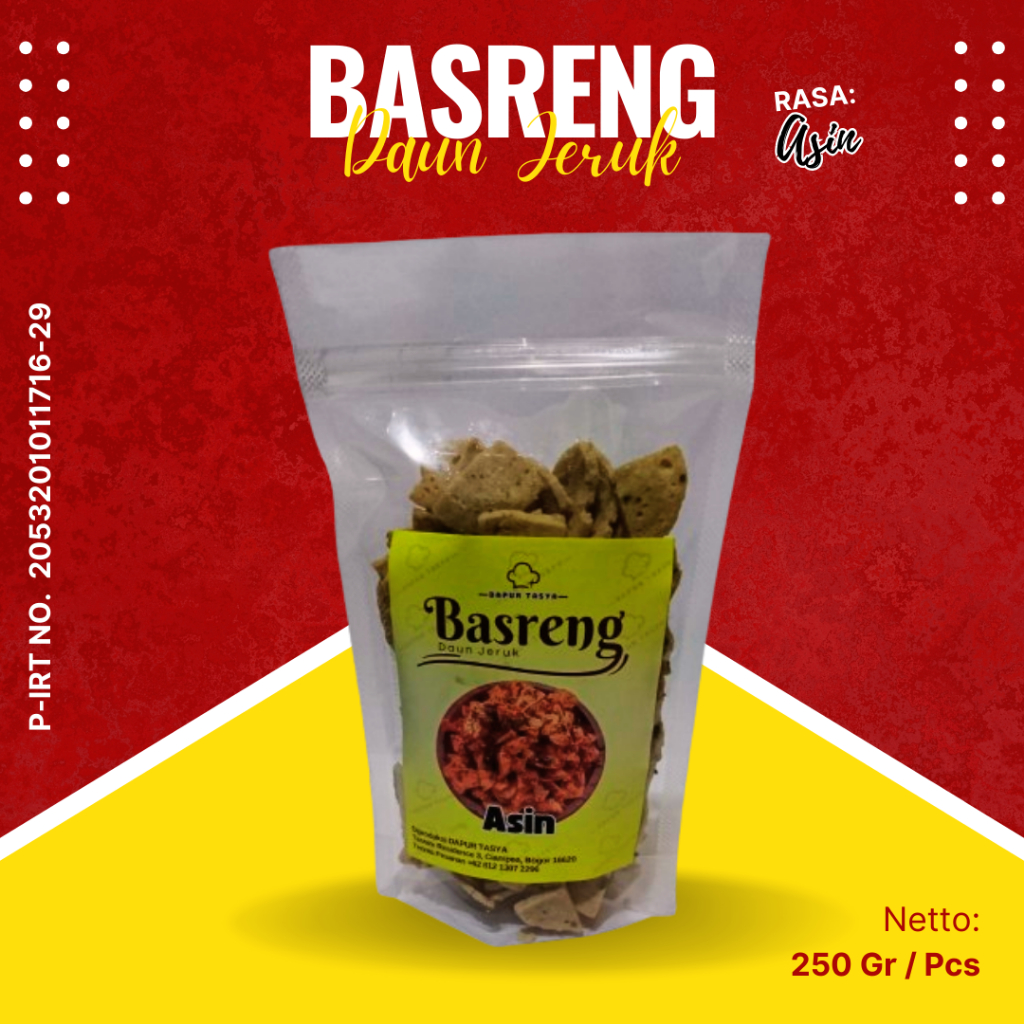 

Basreng Daun Jeruk Varian Asin 250 Gram Dapur Tasya