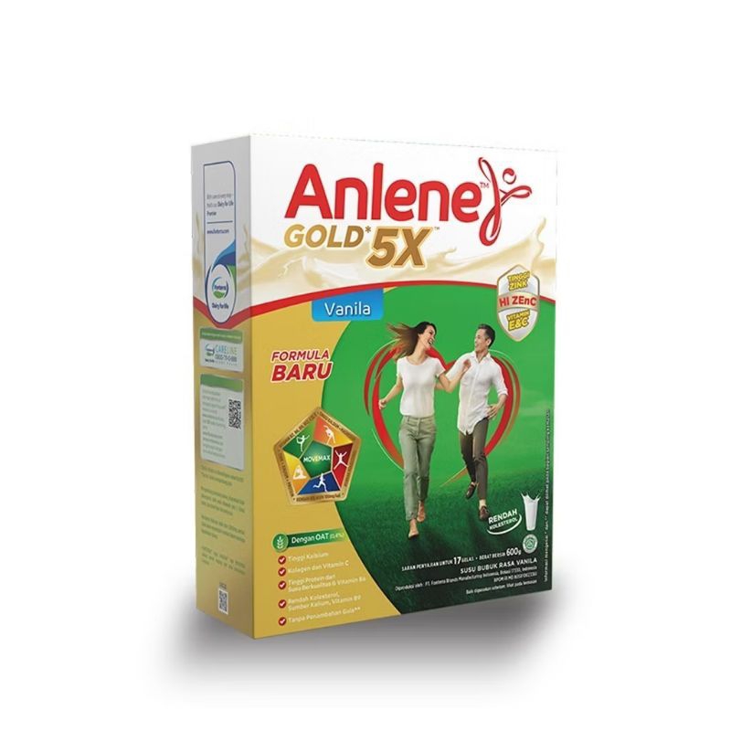 

Anlene Gold 5X 600G | COKLAT | ORIGINAL | VANILA | Susu Bubuk Hi-Calcium