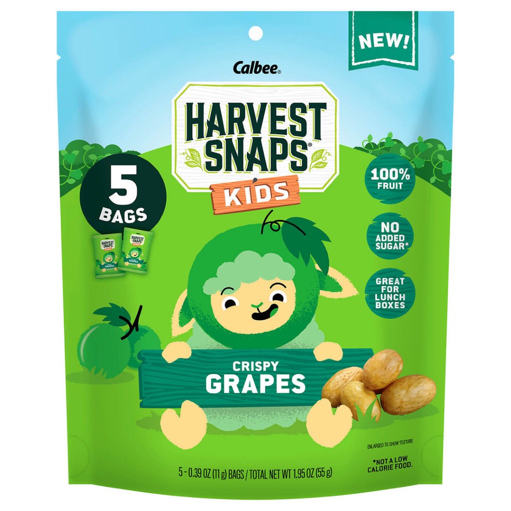 

Calbee Harvest Snaps Kids Crispy Grapes 55g (5 Bags x 11g)