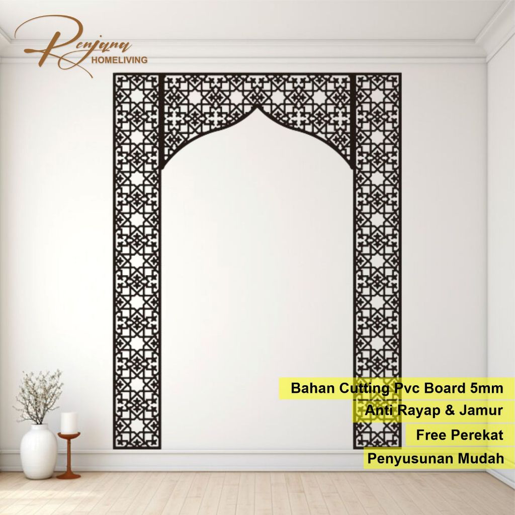 Renjana Mihrab Mushola Rumah Walpaper Dinding Mushola Berbahan PVC