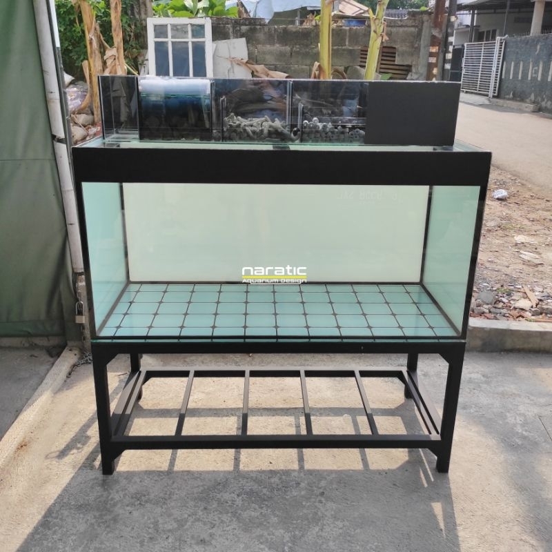 Aquarium fullset 120x50x60 10mm rak ceper