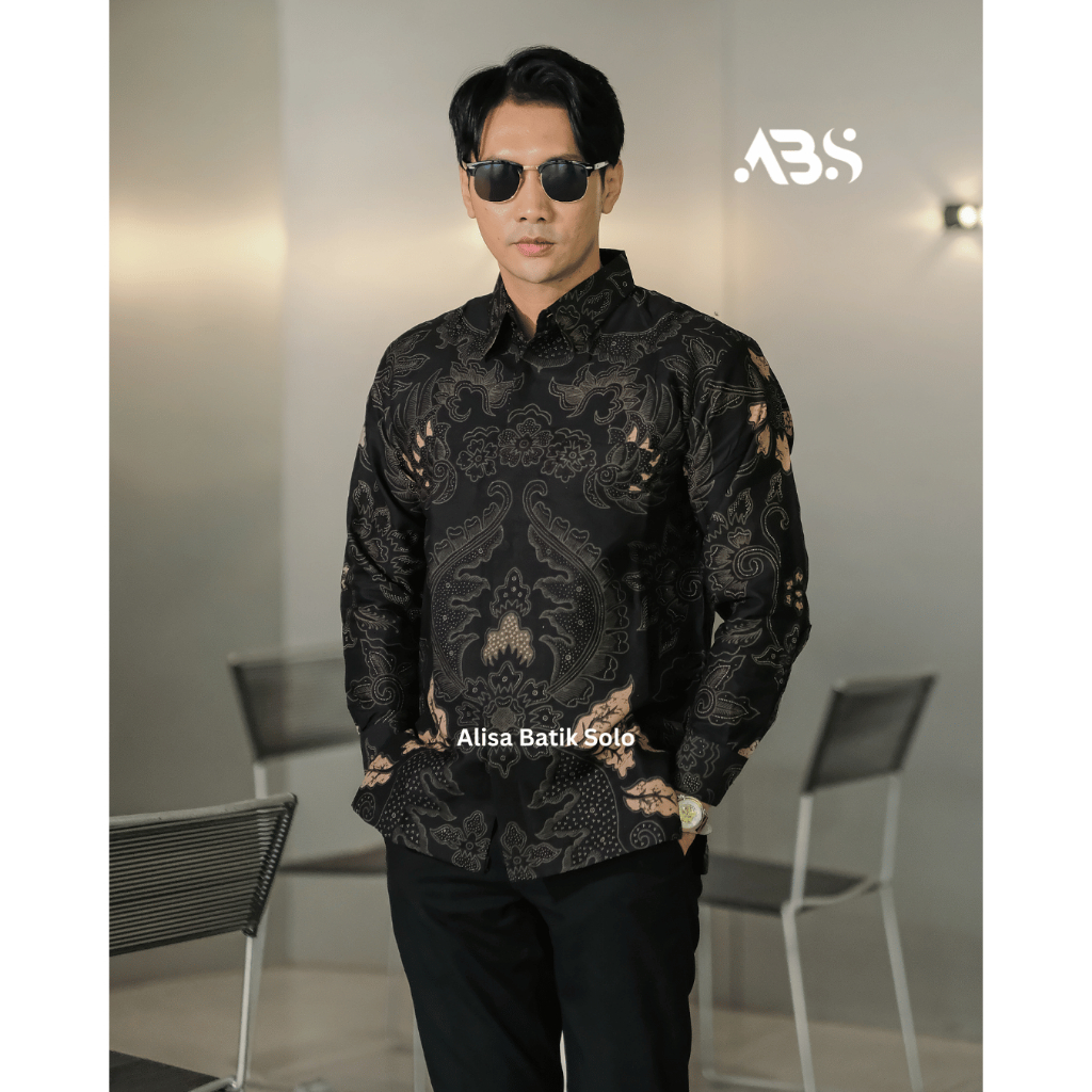 MAHKOTA HITAM Kemeja Batik solo pria premium termurah furing modern original alisa batik solo