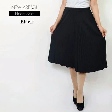 Rok Plisket Pendek Rok Plisket Premium Pendek Selutut Rok Wanita Premium