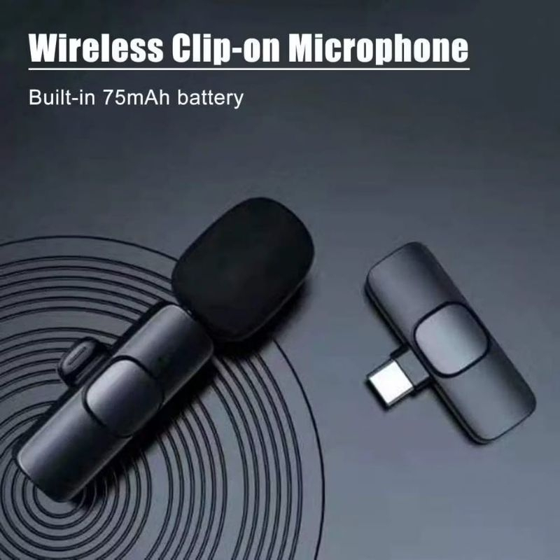 ( COD ) Wireless Mikrofon dengan Klip on Mikrofon KLIP-ON MINI PORTABLE MICROPHONE TYPE C