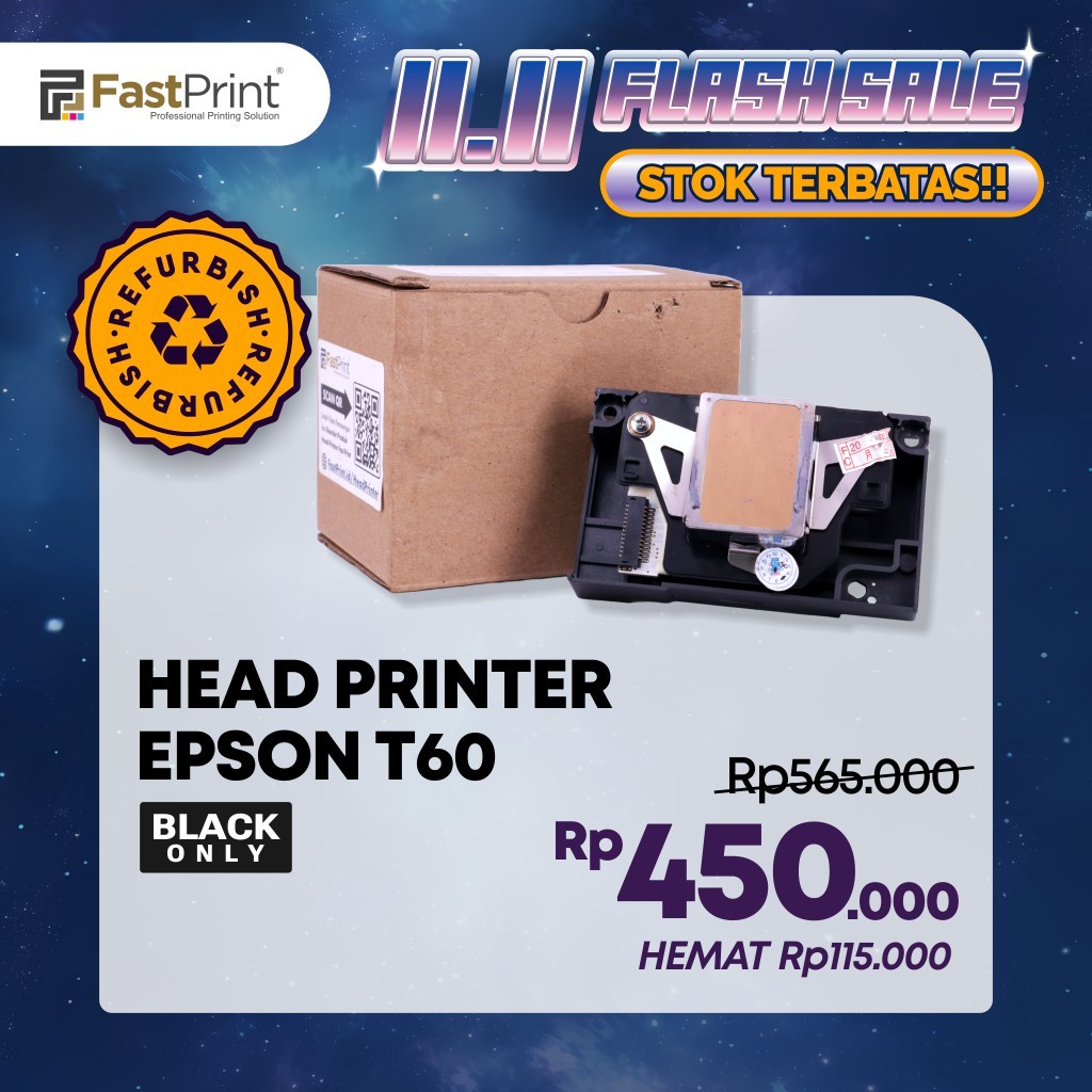 Fast Print Head Printer Epson T60 L800 L805 L850 R290 Black Only Second