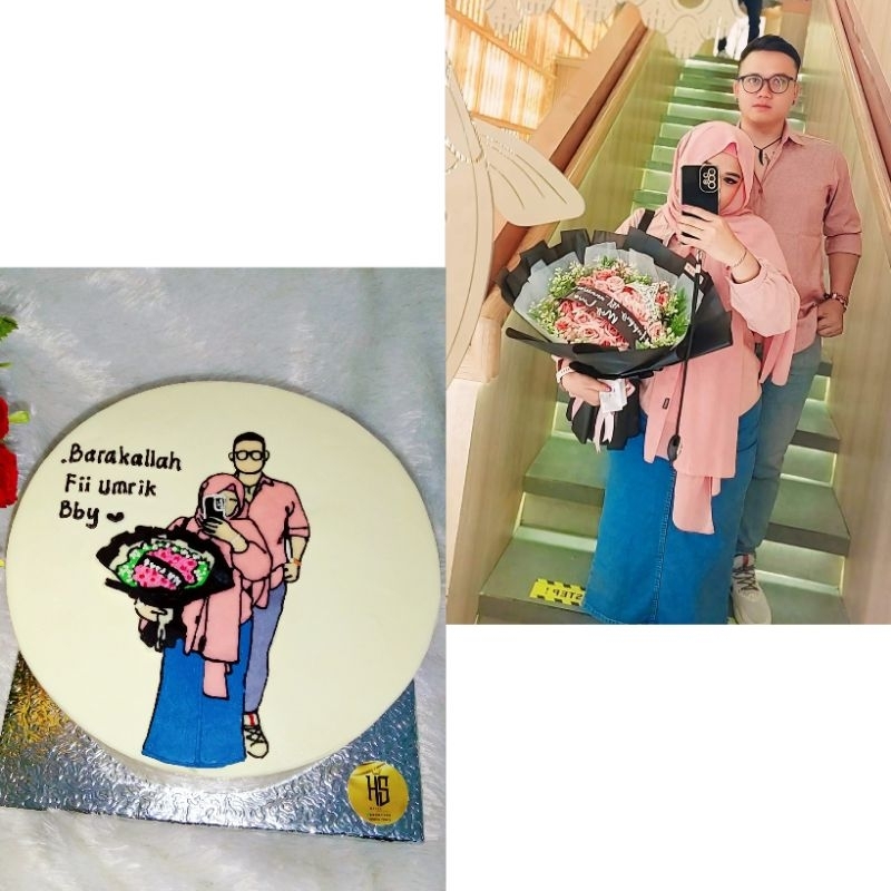 

potrait Cake/Custom kue foto