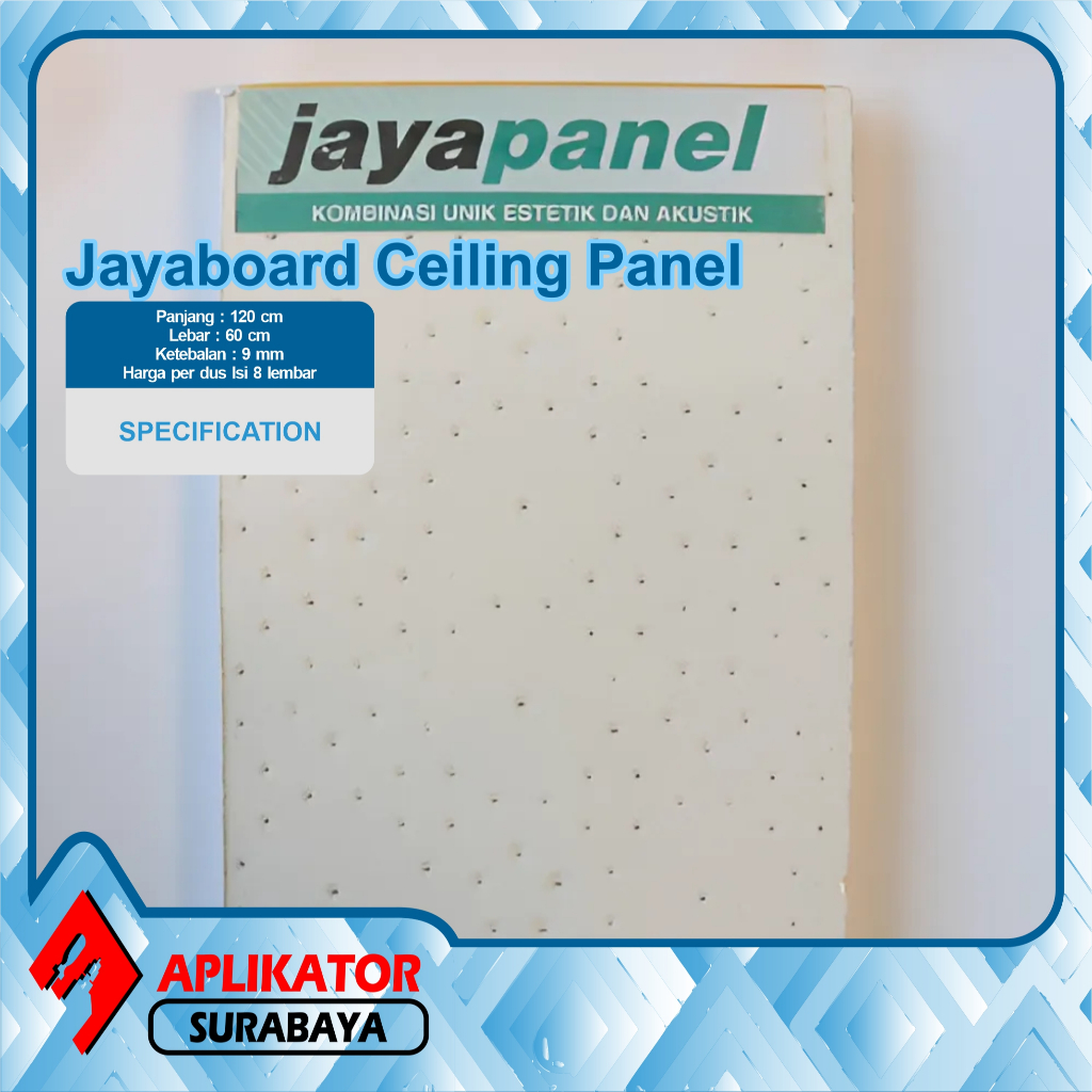 (HARGA PER DUS) Plafon Akustik Gyptile Byhua Jayaboard Ceiling Panel Partisi 9mm | Plafon Gyptile By
