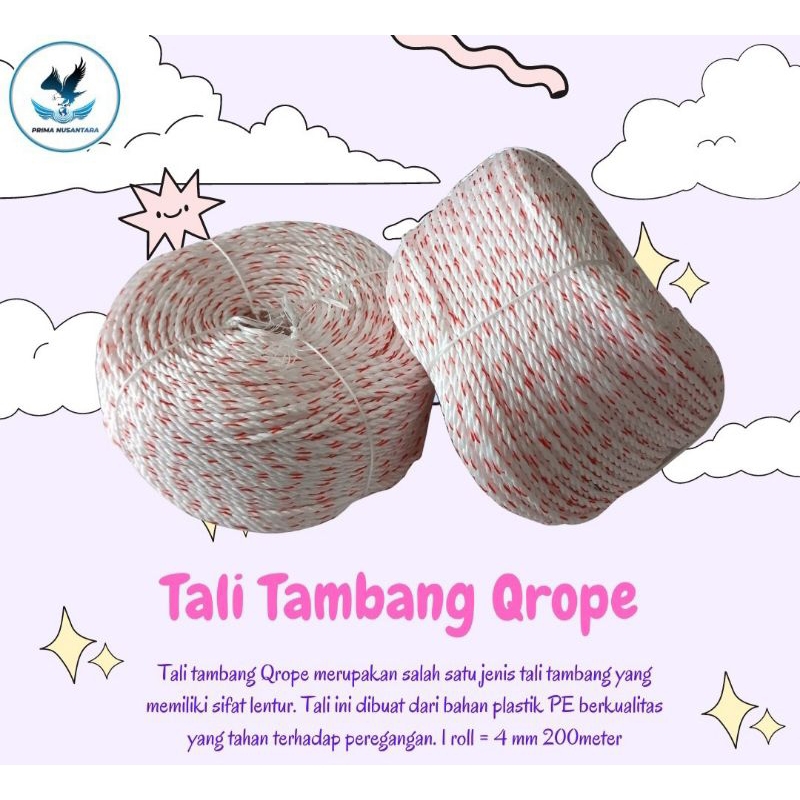 Tali nilon 4 mm/Taligantunganpakan/Taliayambroiler/Talikandang