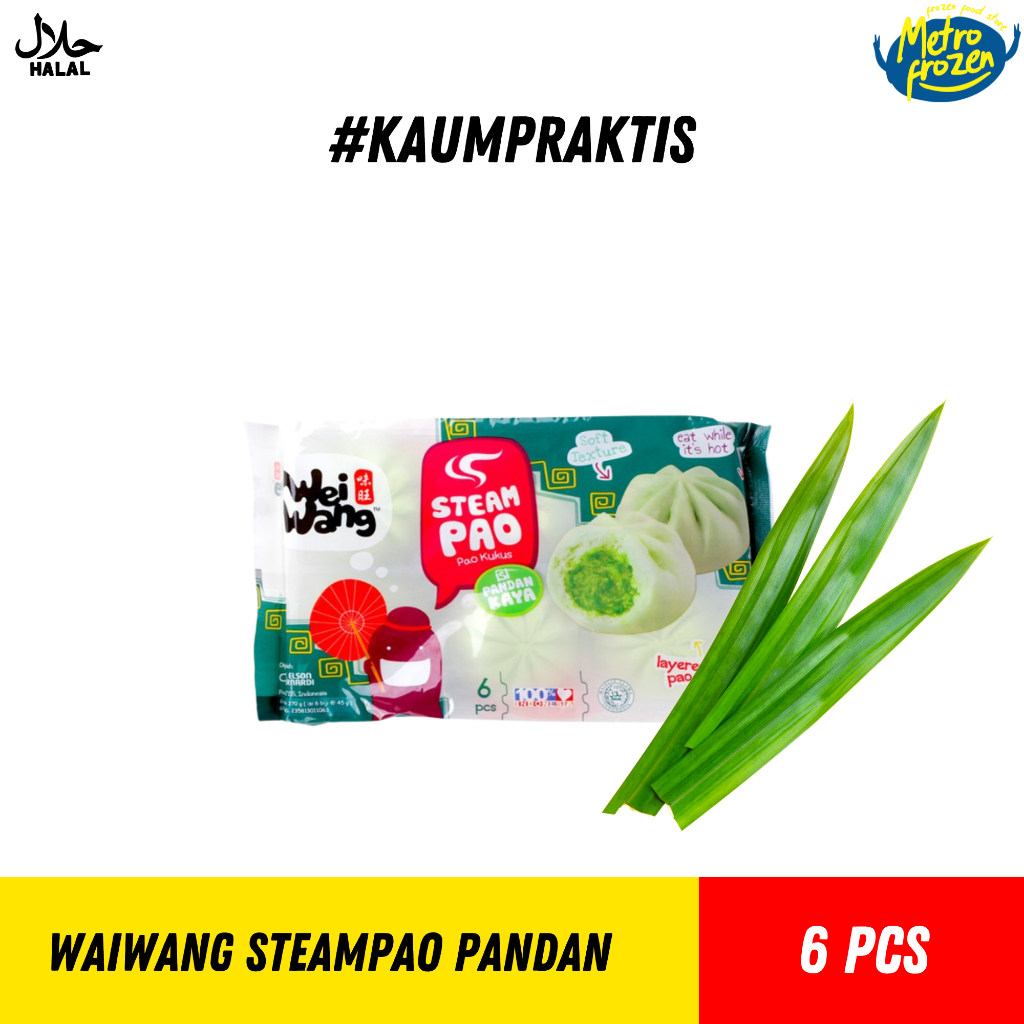 

WeiWang SteamPao Rasa Pandan Kaya (isi 6)