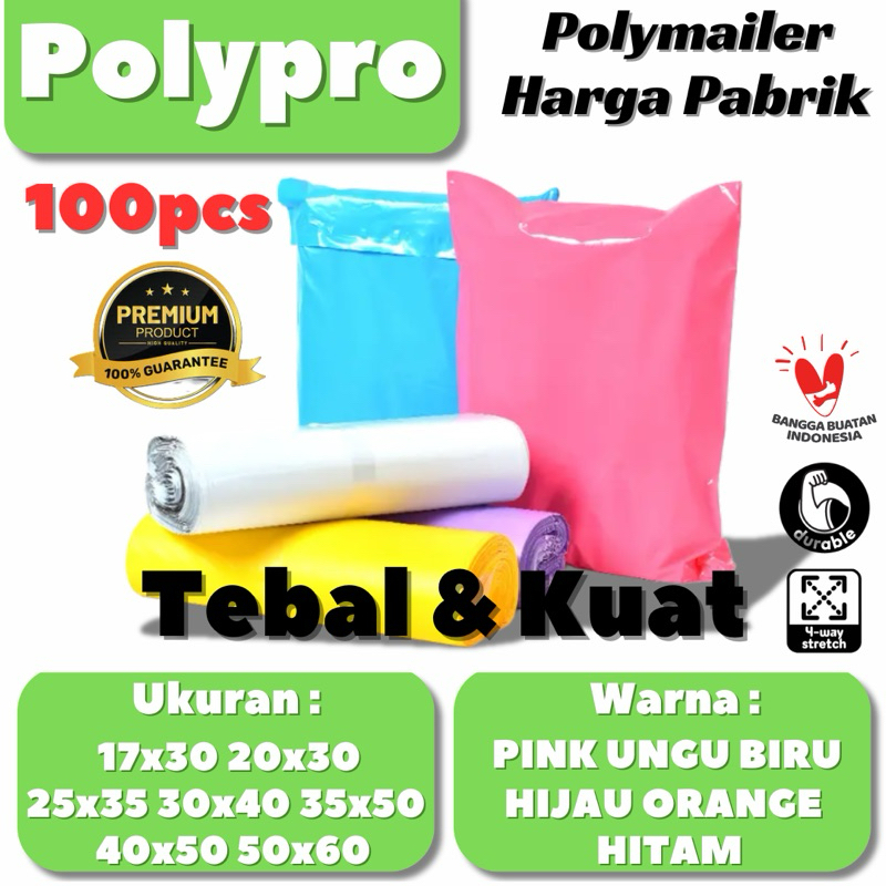 

Plastik Packing Online / Polymailer Warna Premium / 100 Lembar