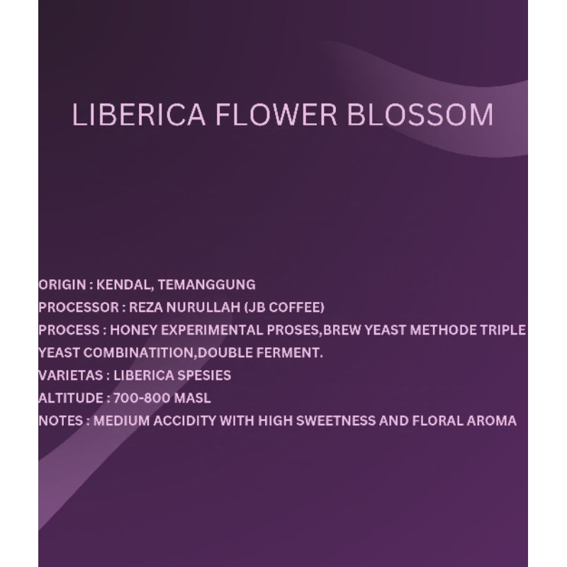 

Kopi Liberica flower Blossom (150gr)